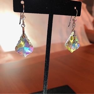 New Swarovski crystal sterling silver earrings